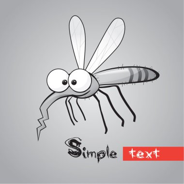 Funny mosquito clipart