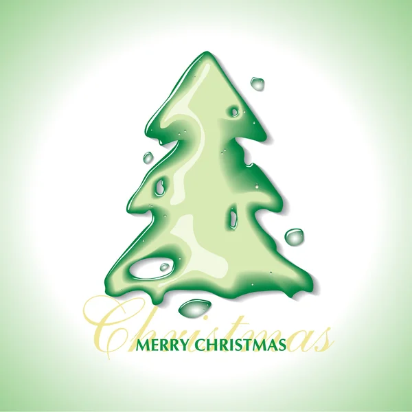 Christmas tree with a water effect — Stock Vector