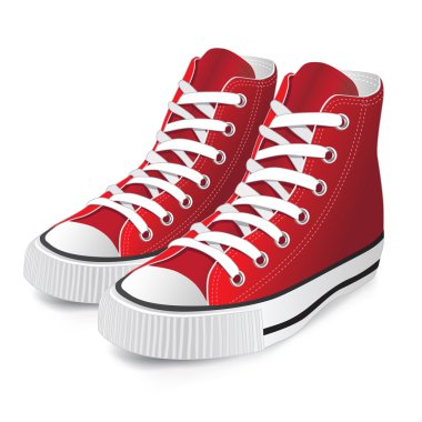 kırmızı spor ayakkabılar