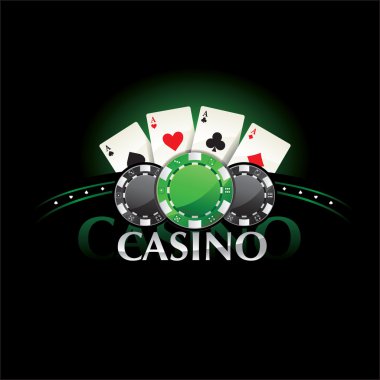 Casino öğe poker kartları ve cips