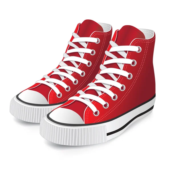 Chaussures de sport rouges — Image vectorielle