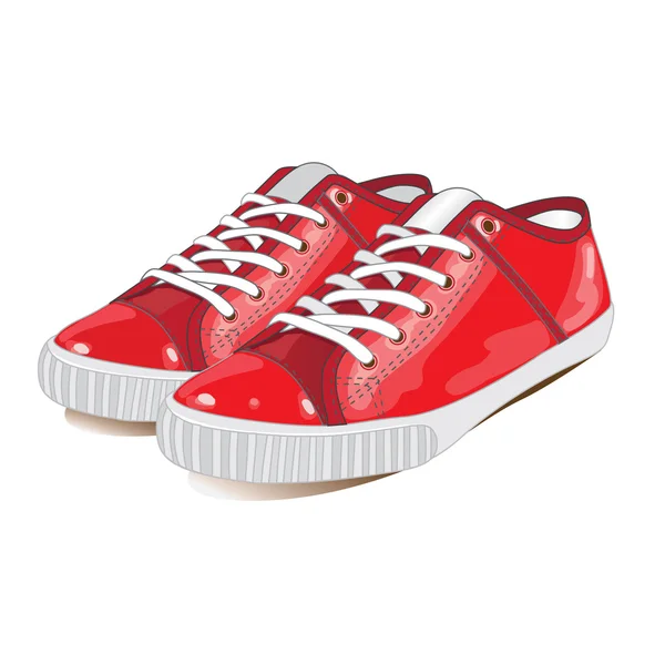 Rode schoenen — Stockvector