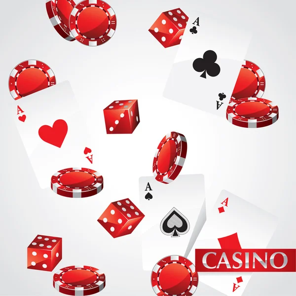 Kártyák chip kocka póker kaszinó — Stock Fotó