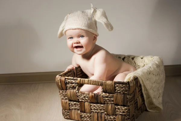 Cute baby in cap — Stock Photo, Image