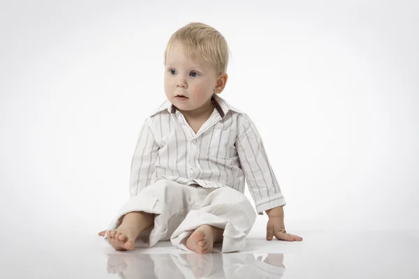 Child in white dress — Stock Photo, Image