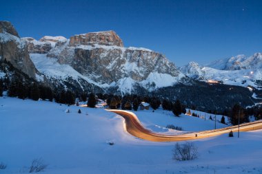 Dolomites dağlar, val di fassa, İtalya