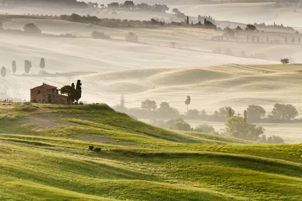 Tôt le matin en Toscane, Italie — Photo