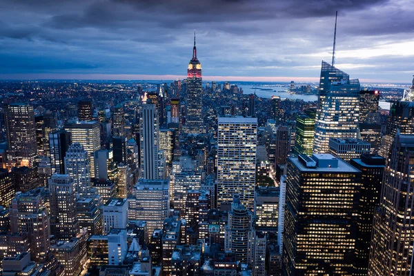 Manhattan van rockefeller center, new york, Verenigde Staten — Stockfoto