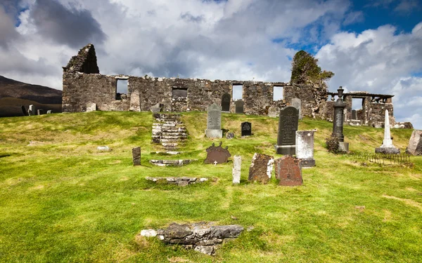 Cill chriosd - zerstörte ehemalige Kirche aus dem 16. Jahrhundert, Insel s — Stockfoto