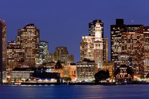 Boston skyline at night, USA — Stock Photo, Image