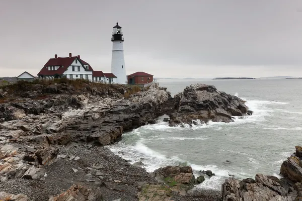 Portland head światła, Przylądek elizabeth, maine, Stany Zjednoczone Ameryki — Zdjęcie stockowe