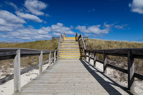 Trilha de acesso na praia do guindaste, Ipswitch, Massachusetts, EUA — Fotografia de Stock