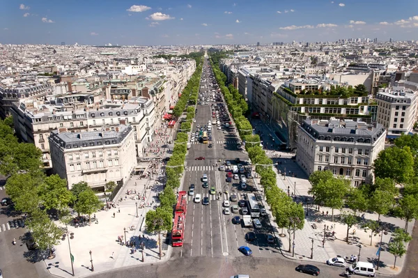 Вид на Париж с Триумфальной арки — стоковое фото