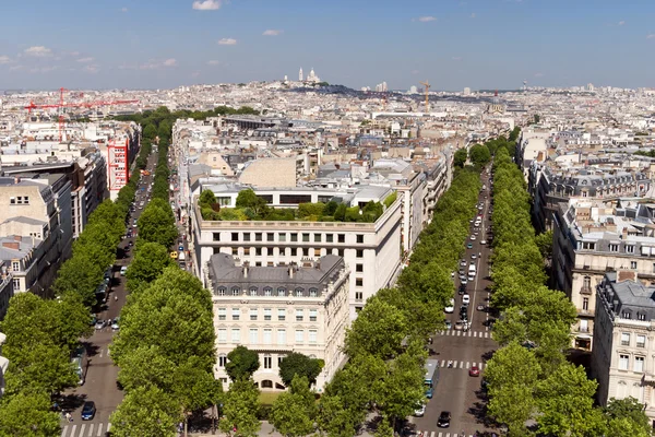 Вид на Париж с Триумфальной арки — стоковое фото