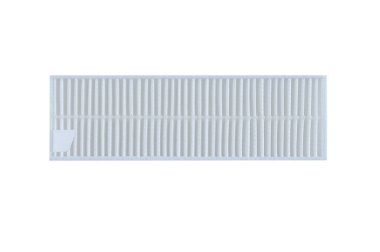 Elektrikli süpürgeyi yıkamak için HEPA filtresi. Beyaz izole.