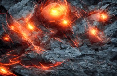 Soyut arkaplan. Fantezi duvar kağıdı. Sancak boyutu. Yüksek kalite 3d illüstrasyon