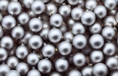 Noel süslemesi. Tatil süsleri. Noel baloları. Sancak boyutu. Yüksek kalite 3d illüstrasyon