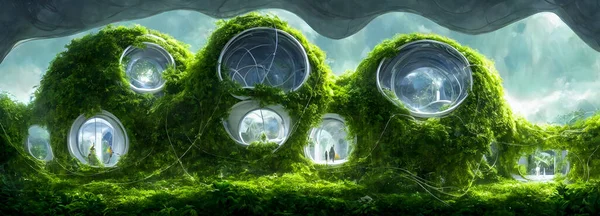 Green City Future City Future Harmony City Nature — Foto de Stock