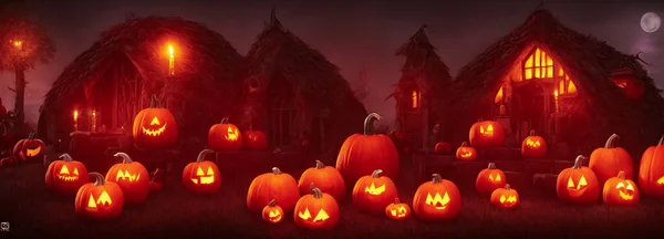 Halloween Hintergrund Hexenhütte Bannergröße Hochwertige Illustration — Stockfoto