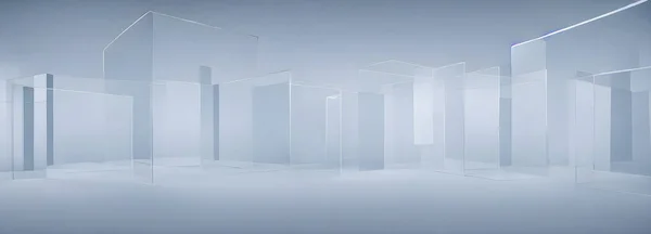 White Futuristic Leeren Raum Leerer Raum Abstrakter Hintergrund Bannergröße Hochwertige Stockfoto