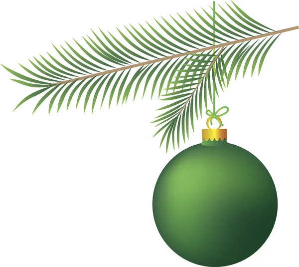 Groene kerstbal — Stockvector