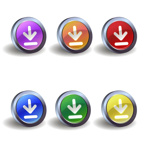 Download icon buttons — Stock Vector