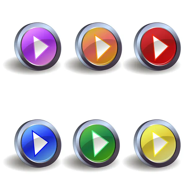 Play icon buttons — Stock Vector