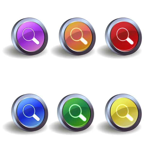 Search icon buttons — Stock Vector