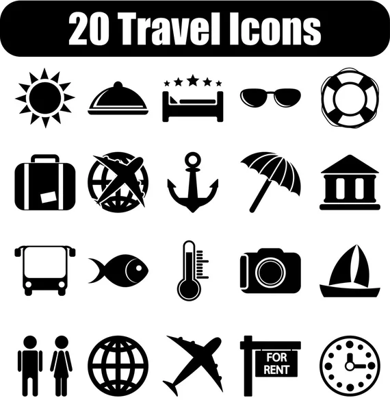 Iconos de viaje — Vector de stock