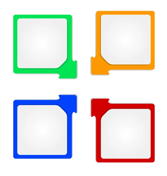 Square color information sticks — Stock Vector