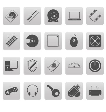 bilgisayar simgeleri gri kareler