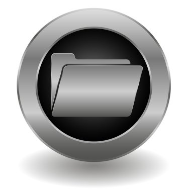 Metalik klasör düğmesi