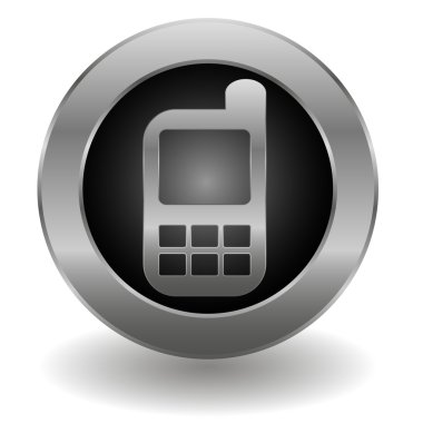 Metalik cep telefonu düğmesi