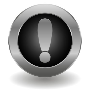 Metalik ünlem işareti düğmesi