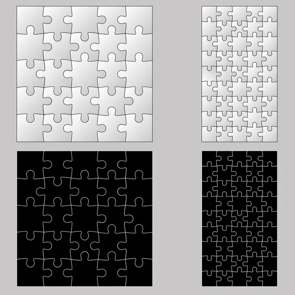 Schwarze und weiße Rätsel — Stockvektor