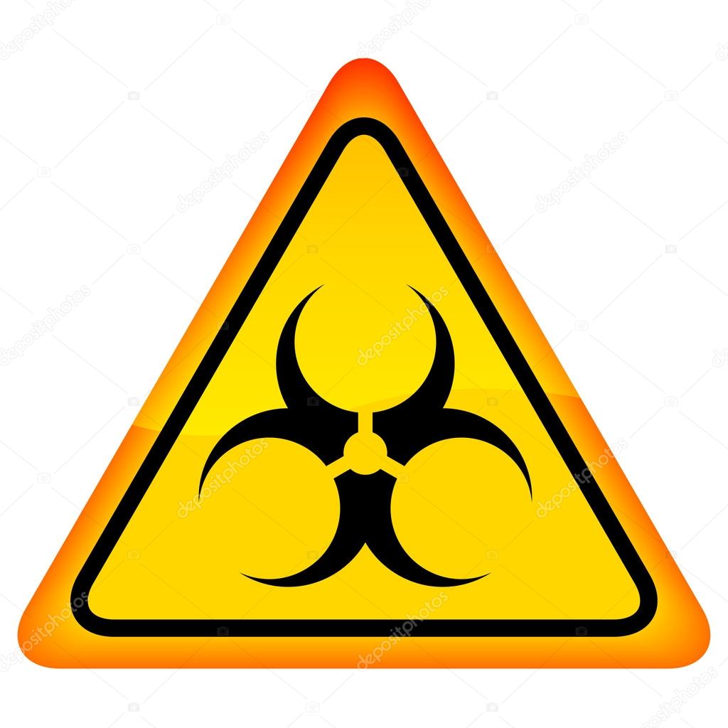 Biohazard vector warning sign