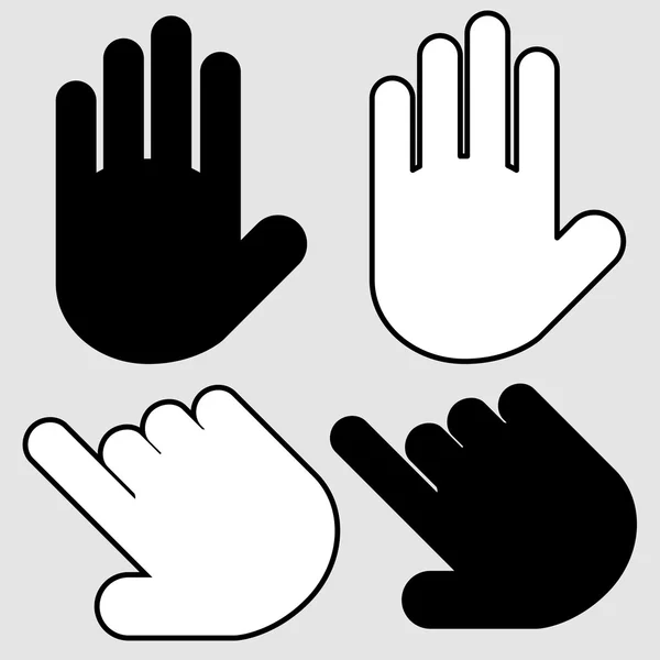 Hands set vector — Stock Vector