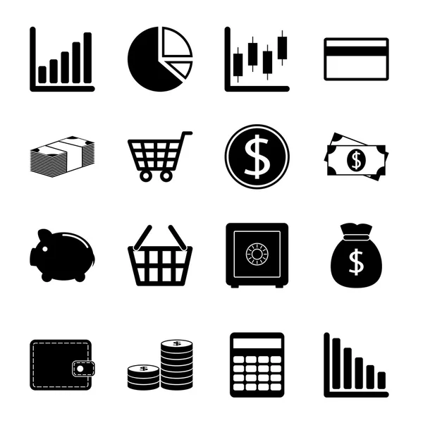 Business and finance icon set — Stock Vector