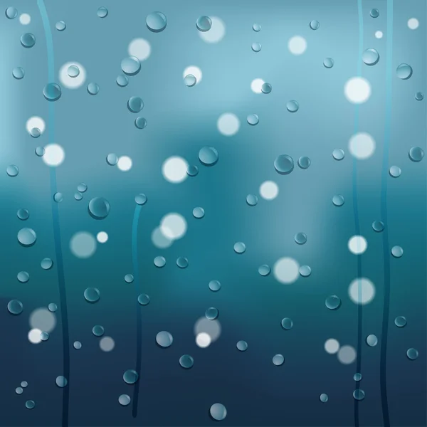 Rainy Window Vector Background — Stock Vector