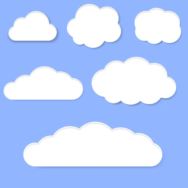 Beyaz bulutlar — Stok Vektör