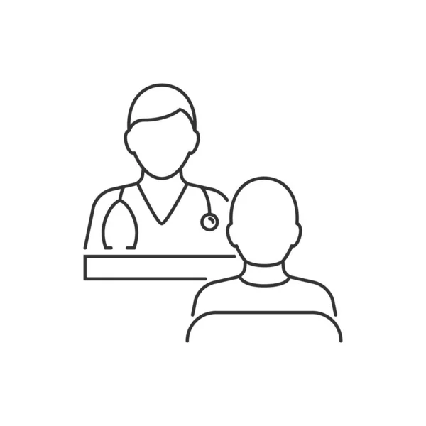 Dialogo medico con il suo paziente — Vettoriale Stock