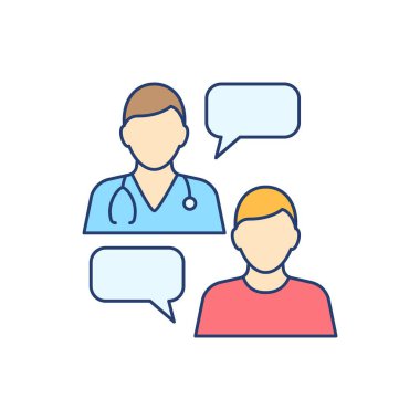 Doktorlar hastasıyla konuşuyor.