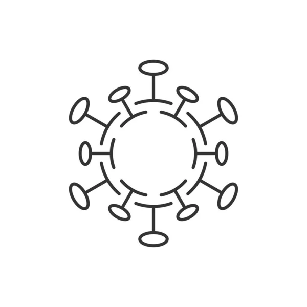 Lineares Vektorsymbol für das Coronavirus-Molekül — Stockvektor