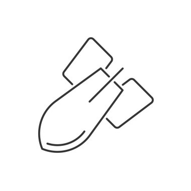 Havacılık bombası çizgisi vektör simgesi