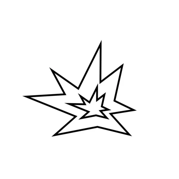 Explosionslinjens ikon. Redigerbar stroke — Stock vektor