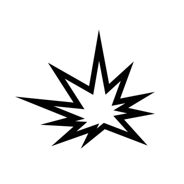 Explosion black vector icon, bang symbol Vektör Grafikler