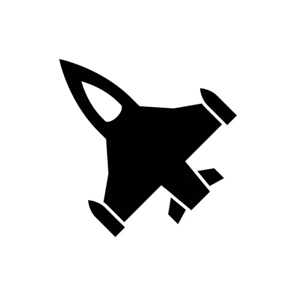 War plane black vector icon — Archivo Imágenes Vectoriales