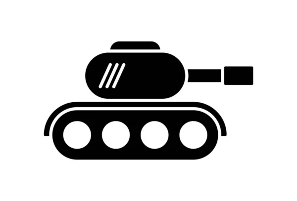 War tank black vector icon — Vetor de Stock