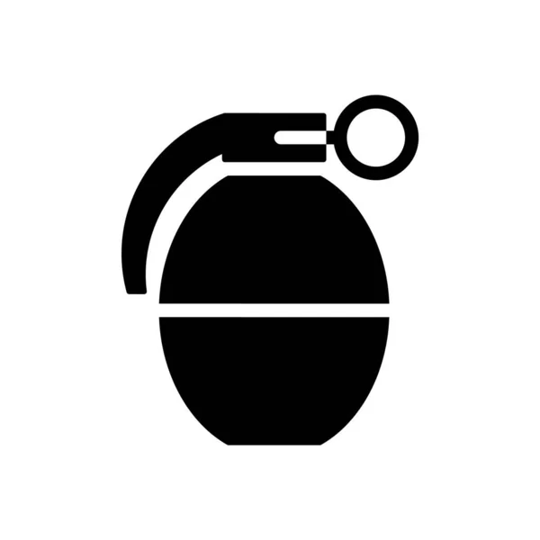 黒のアイコンをグレネード 爆弾記号 — ストックベクタ