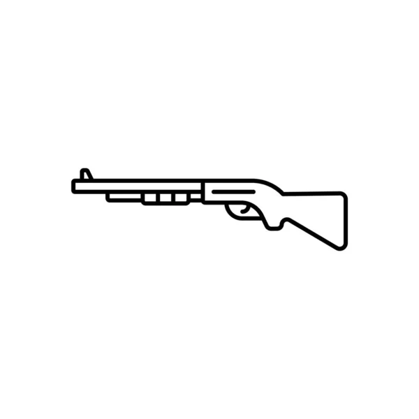 Shotgun Linear Icon Editable Stroke — ストックベクタ